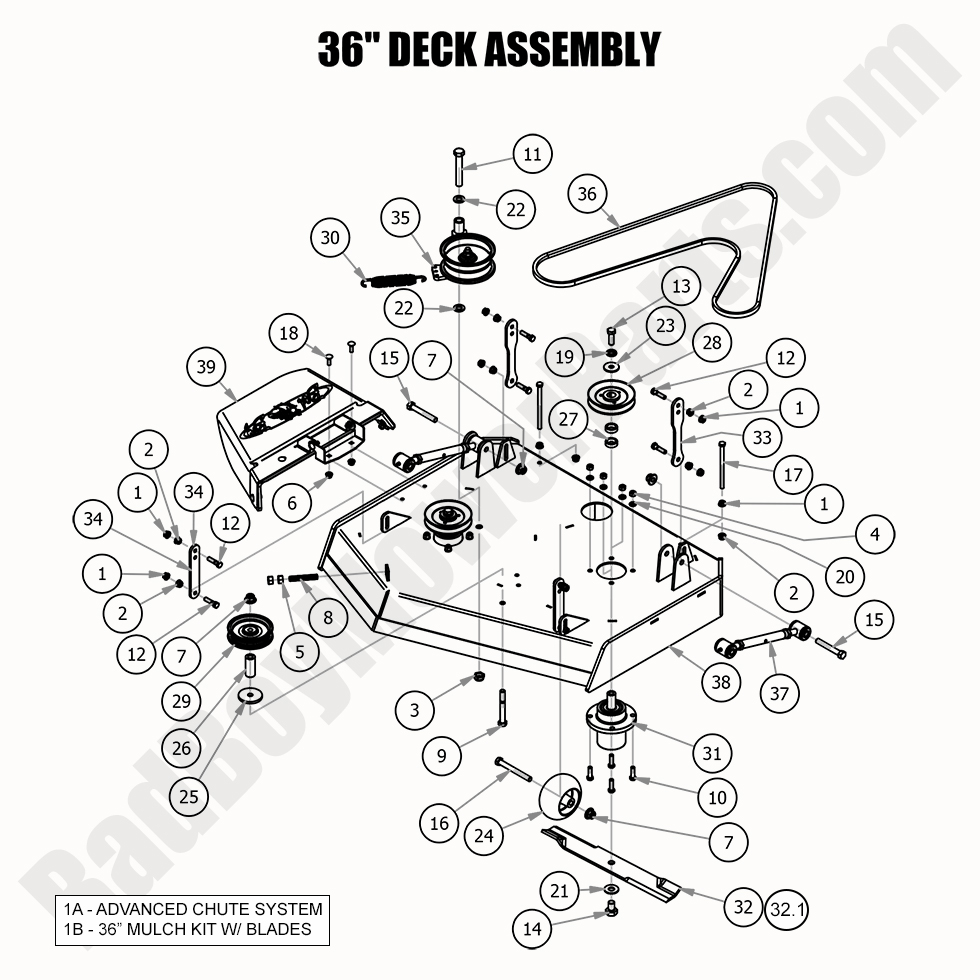 2020 Revolt 36" Deck Assembly